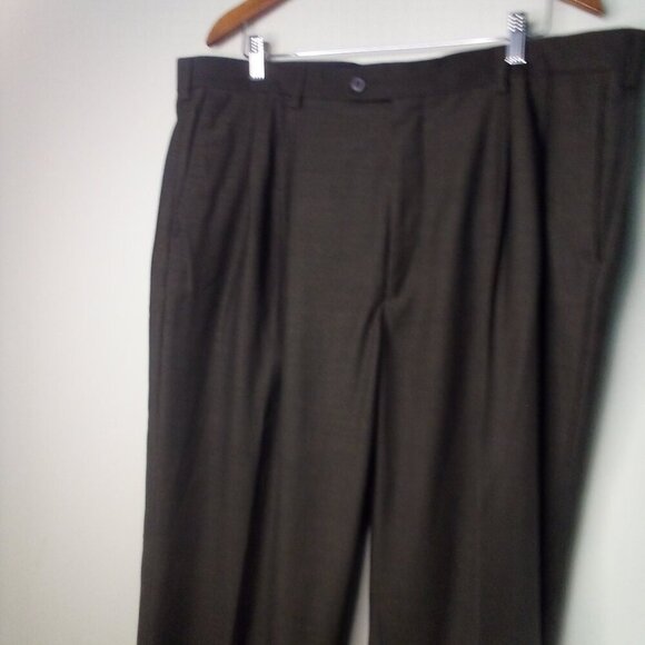 John Henry Pants Men 42 x 30 Pleated Roll Hem Brown - Picture 7 of 14